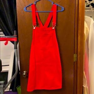 Casual Denim Pinafore Overall Dress